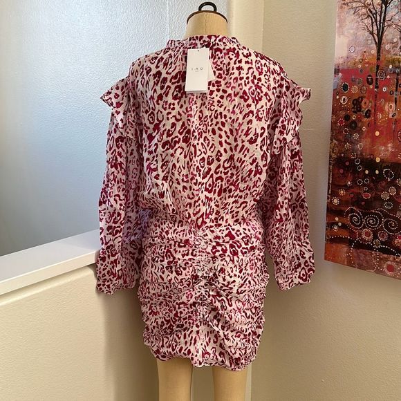 IRO Gira Dress Pink/White Size 40 - Picture 8 of 13